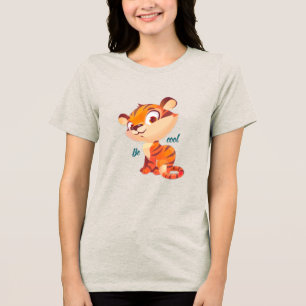 Cute Tiger Be Cool Cartoon Tri-Blend Shirt