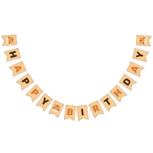 Cute Tiger Birthday Bunting Flags