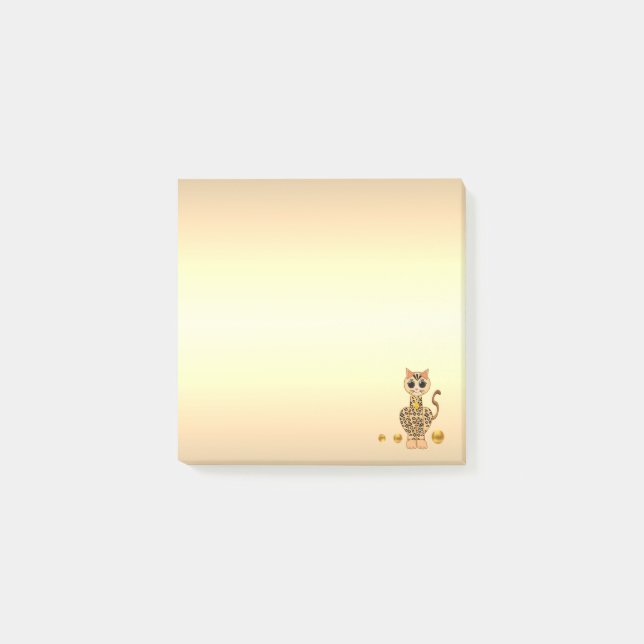 Cute Tiger Cat Cartoon Post-it Notes (Front)