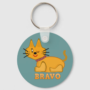 Cute tiger cub cat animal pet brave bravo cartoon keychain