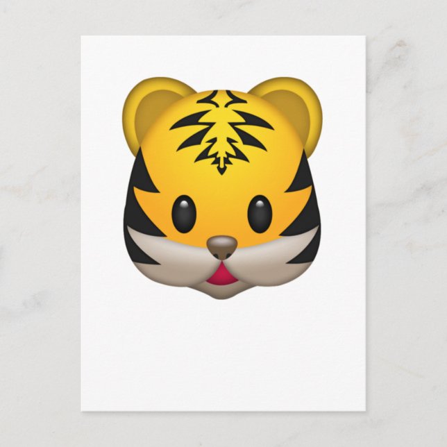 Cute Tiger Emoji Postcard (Front)