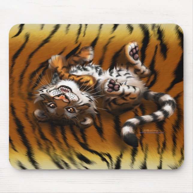 Cute Tiger Mouse Pad (Front)