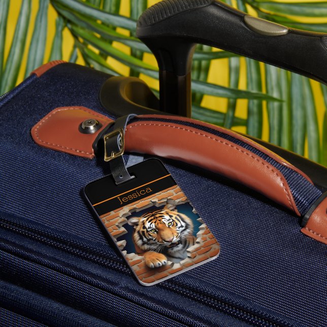 Cute Tiger Orange  Luggage Tag (Front Insitu 1)