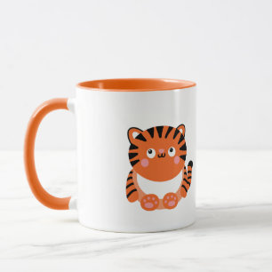 Cute tiger personalised mug