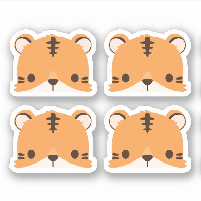 Cute Tiger Sticker (Front)
