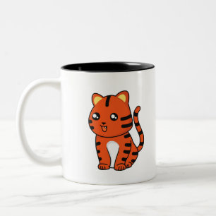 Cute Tiger Two-Tone Coffee Mug
