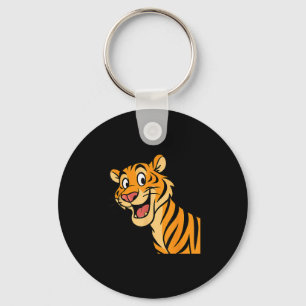 Cute Tiger Wildcat Funny Wildlife Animal Jungle Keychain