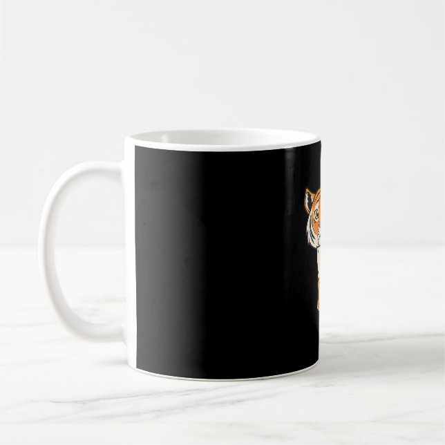 Cute Tiger Wildlife Animals Nature Jungle Coffee Mug (Left)