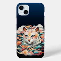 Cute Tiger with flowers Paper Cutout