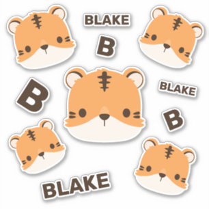 Cute Tiger with Personalized Name