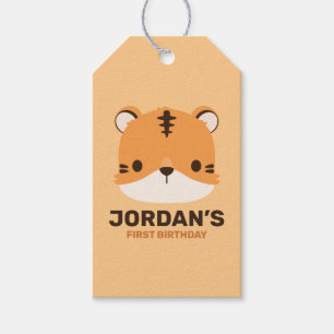 Cute Tiger with Personalized Name Gift Tags