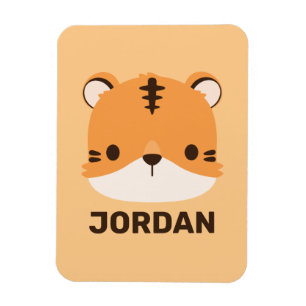 Cute Tiger with Personalized Name Magnet