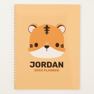 Cute Tiger with Personalized Name Planner
