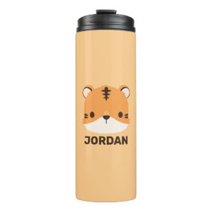 Cute Tiger with Personalized Name Thermal Tumbler