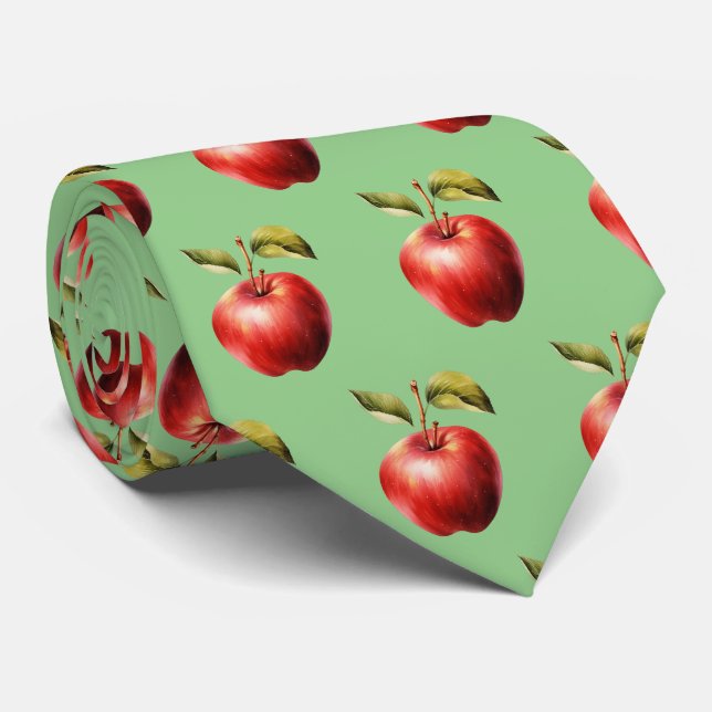 Cute tiled apple pattern fruit  tie (Rolled)