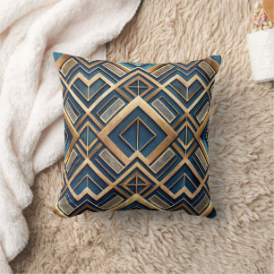 Cute tiled Art Deco pattern Throw Pillow