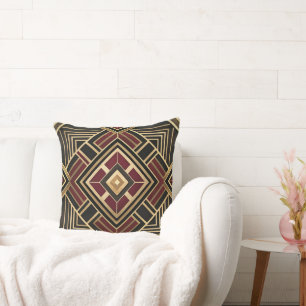 Cute tiled Art Deco pattern Throw Pillow