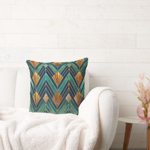 Cute tiled Art Deco pattern Throw Pillow