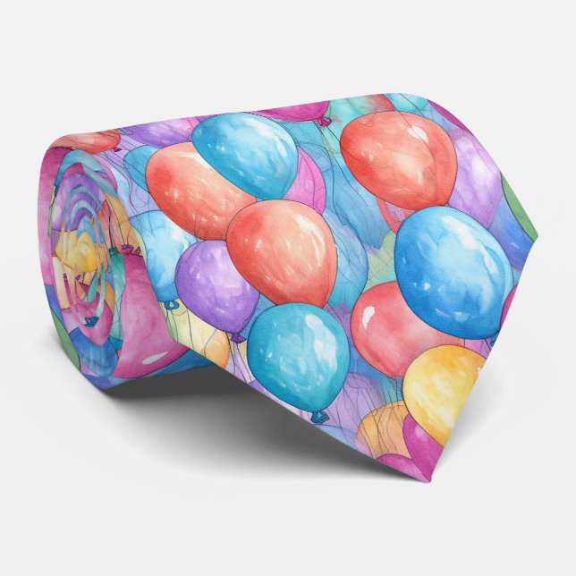 Cute tiled balloon pattern tie (Rolled)