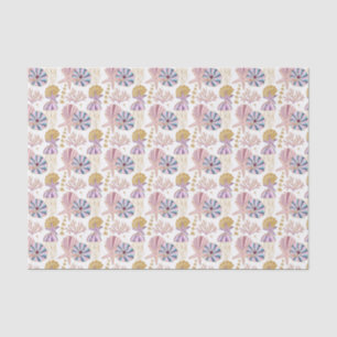 cute tiled beach seashell pattern  tissue paper