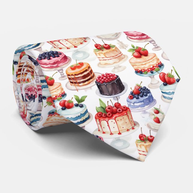 Cute tiled cake pattern tie (Rolled)