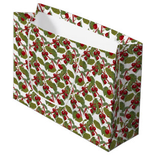 Cute tiled cherry baby shower large gift bag