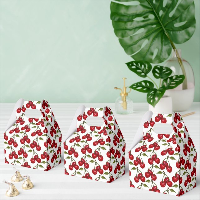 cute tiled cherry fruit pattern  favor box (Multiple)
