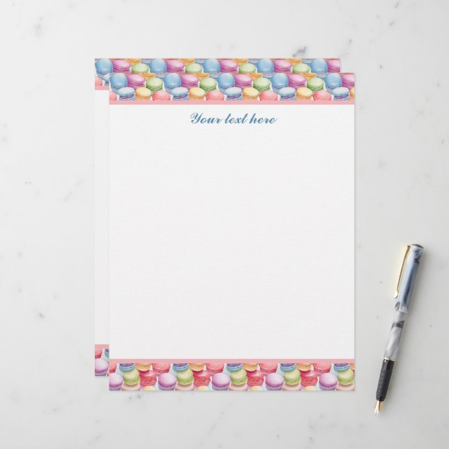 Cute tiled cookie pattern bakery  letterhead (Front/Back In Situ)