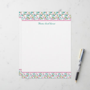 Cute tiled cookie pattern customizable letterhead