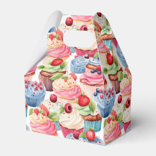 Cute tiled cupcake party  favor box
