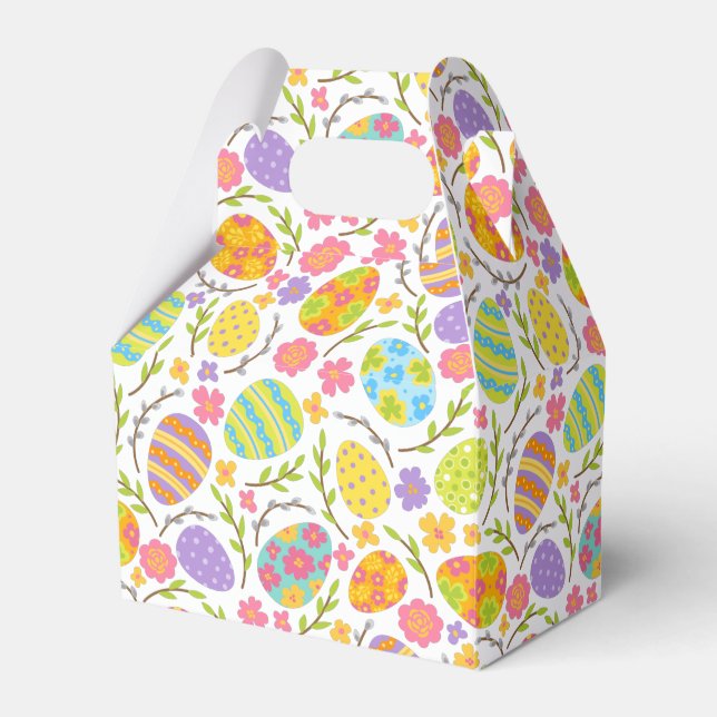 cute tiled Easter egg pattern Favor Box (Front Side)