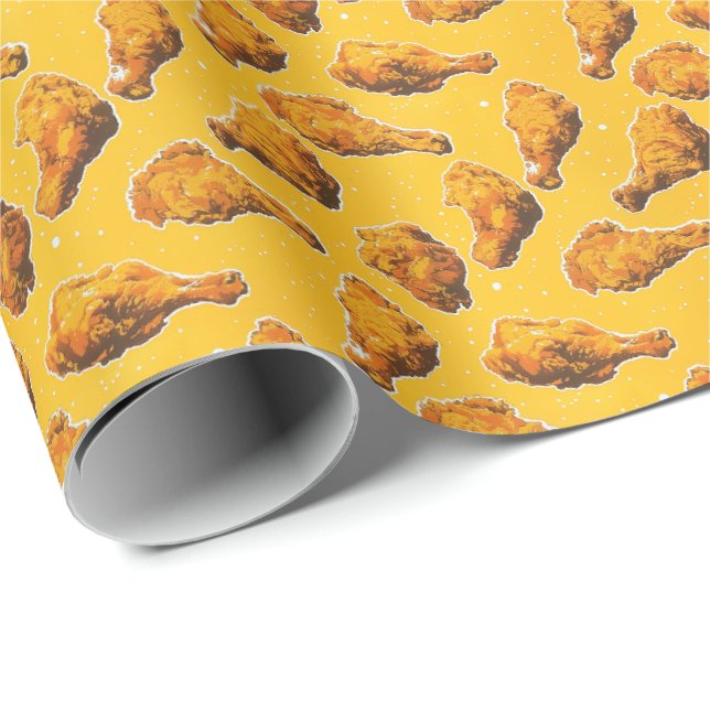 Cute tiled fried chicken pattern  wrapping paper (Roll Corner)