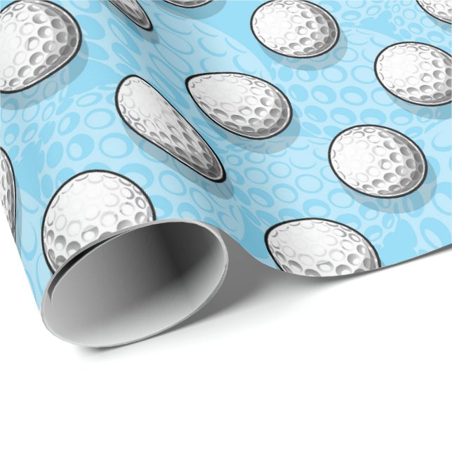 cute tiled golf ball tiled pattern wrapping paper (Roll Corner)
