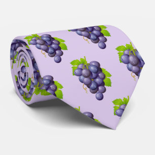 cute tiled grape tiled fruit pattern  tie