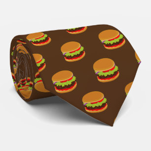 cute tiled hamburger pattern tie