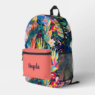 Cute tiled Japanese pattern add name teen girls Printed Backpack