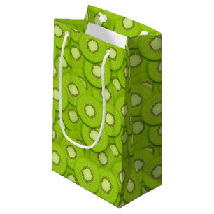cute tiled kiwi fruit party pattern small gift bag