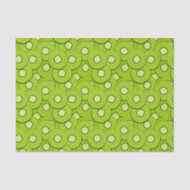 cute tiled kiwi fruit party pattern  tissue paper (Front)