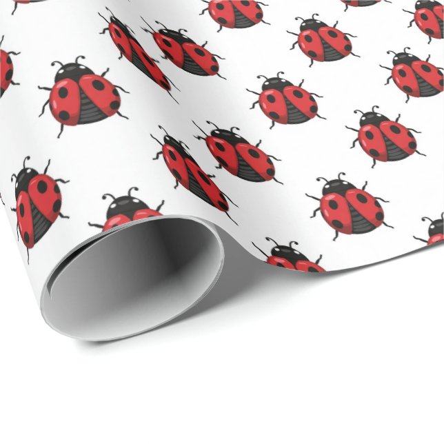 Cute tiled ladybug pattern  wrapping paper (Roll Corner)