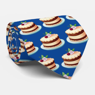 Cute tiled layer cake bakery tie