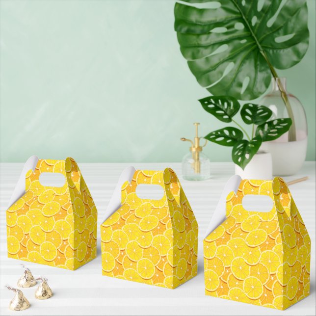 cute tiled lemon fruit pattern  favor box (Multiple)