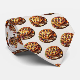 cute tiled mixed berries pie pattern tie
