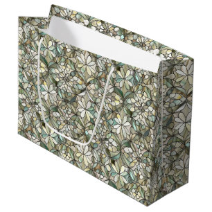 Cute tiled Mother of pearl pattern  Large Gift Bag