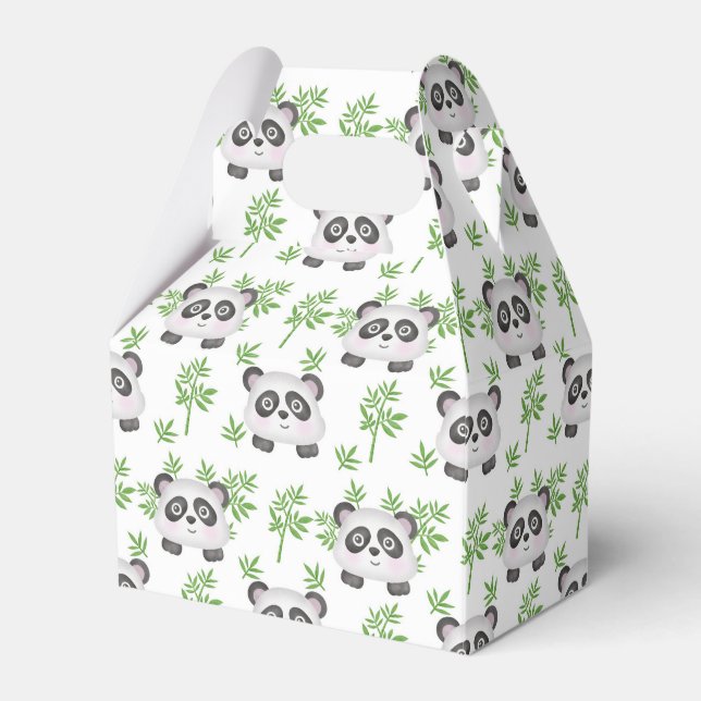 cute tiled panda bear party Small  Favor Box (Front Side)
