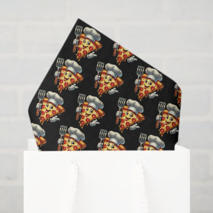 Cute tiled pizza party tissue paper
