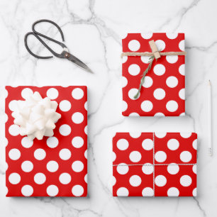 cute tiled polka dot pattern party  wrapping paper sheet