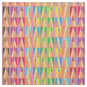 cute tiled School pencil pattern Fabric
