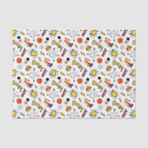 cute tiled superhero kids party  tissue paper