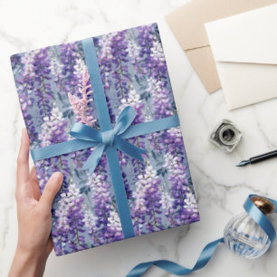 Cute tiled wisteria pattern  wrapping paper
