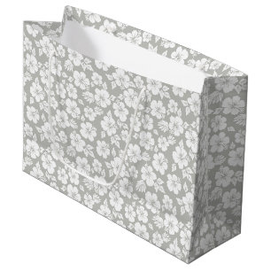 Cute Tiny Aesthetic Flower Seamless Pattern Large Gift Bag